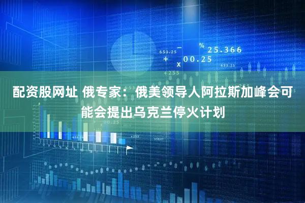 配资股网址 俄专家：俄美领导人阿拉斯加峰会可能会提出乌克兰停火计划